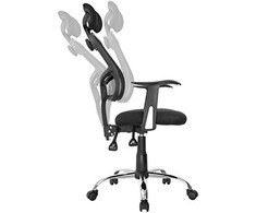 ergo office Tinklinė ergonomiška Ergo biuro kėdė su aukšta nugara, reguliuojama galvos atrama, maks. 150 kg, ER-413