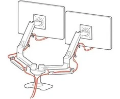 Laikiklis Ergotron - LX Dual Side-by-Side Arm - matinis juodas