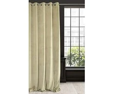 Eurofirany DIVA LINE RIA Minkšto aksomo naktinė užuolaida, 140X250 cm, kilpos / žiedai, spalva: smėlio