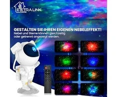 „Extralink“ žvaigždžių projektorius | Naktinė lempa, projektorius | vaikams, astronauto formos