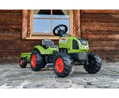 Vaikiškas pedalinis traktorius Falk Claas FAL2040A, su priekaba, žalias