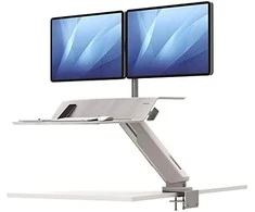 Laikiklis Fellowes Sit-Stand LotusRT dvigubos baltos