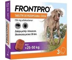 FRP FRONTPRO planšetė šunims XL 136mg 25-50kg 3 vnt.