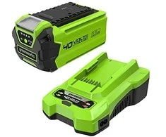 Greenworks GSK40B2 40V 2 Ah akumuliatoriaus ir greitojo kroviklio komplektas