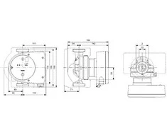 Grundfos Sūknis MAGNA1 32-80 180mm DN32 9-151W 230V 50Hz PN10 (97924164)