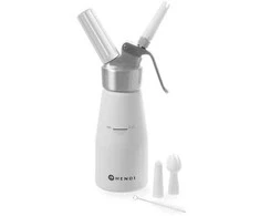 N2O Kitchen Line Rinkinys plaktos grietinėlės sifonas + 3 antgaliai 0,25L - balta - HENDI 588031