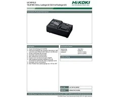 Greitasis įkroviklis HiKOKI UC18YSL3 14,4-18V