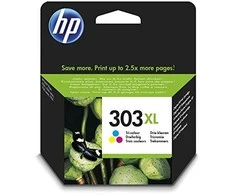 Hewlett Packard (HP) HP 303XL didelės talpos trijų spalvų originali rašalo kasetė (415 puslapių)