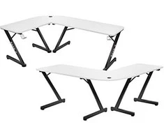 Kampinis žaidimų stalas Huzaro Hero 7.0 Gaming Desk, baltas