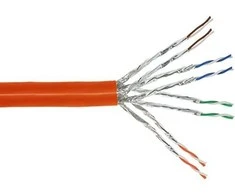 InLine Montavimo kabelis S / FTP, PIMF, 7a Cat.7a, AWG23, 1200MHz, be halogenų, oranžinis, 500I (77500I)