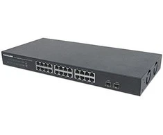 Šakotuvas Intellinet Gigabit Ethernet jungiklis 24x 10/100/1000 Mbps 2x SFP stovo 19''