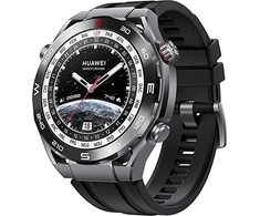 Išmanusis laikrodis Huawei Watch Ultimate Expedition, Sidabrinės ir juodos spalvos korpusas su juodu dirželiu