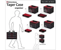 Kistenberg įrankių dėžė su 3 dėžutėmis TAGER CASE KTC40306S
