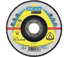 KLINGSPOR ŚCIERNICA LISTKOWA WYPUKŁA SMT624 SUPRA 125mm gr.120