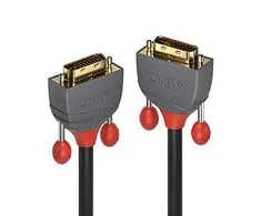 Lindy Vaizdo Laidas - DVI-D SLD Dual Link 15m 2560x1600 60Hz 9.9 Gbps Auksu Padengtas