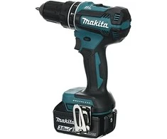 Makita DHP485RFJ Akumuliatorinis smūginis gręžtuvas, 18 V, 2x 3,0 Ah Li-ion, 50/25 Nm, 1,7kg, LED, BL-motor, MAKPACK