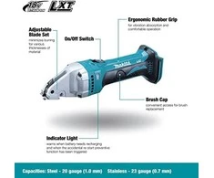 Makita DJS101Z Akumuliatorėnis skardos žirklės, 18 V, plienas 1,0 mm, min. pjovimo radiusas 30mm, Be akumuliatorių ir kroviklio!