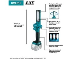 Makita DML816X Akumuliatorinis prožektorius LXT 14,4V/18V 100-250-500lm