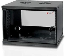 Techly I-CASE EL-1006B45 lentyna 6U Sieninis stovas Juoda