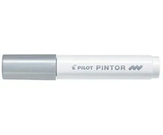 Pilot Pen Permanentinis žymeklis Pultas PINTOR 1.4 mm, apvali galvutė, sidabrinė sp.
