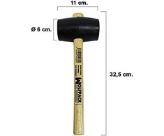 RUBI MŁOTEK GUMOWY JUODA MIĘKKI 750g