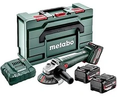 METABO.šlifuoklis KĄT.W 18 L 9-125 QUICK 3x4,0Ah