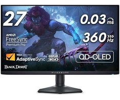 Žaidimų monitorius Alienware AW2725DF, 26.7", QD-OLED / QHD (2560x1440) / 360 Hz / 0.03 ms / AMD FreeSync™ Premium Pro + VESA