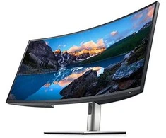 Monitorius Dell UltraSharp 34 Curved USB-C Hub Monitorius-U3423WE, Juodos/Sidabrinės spalvos