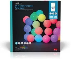 Nedis Išmani LED girlianda, 230Vac, 10,8m, 48 x Ø30mm LED, RGB+, Wi-Fi, TUYA