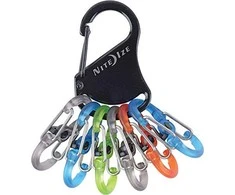 Raktų juosta Nite Ize KeyRack nerūdijantis plienas + 6x mikro karabino plastik( KLKP -01-R3)