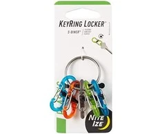 Raktų juosta Nite Ize KeyRing + 5x mikro karabinų skaidrus spalvų derinys (KRGP- 11- R3)