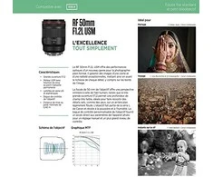 Objektyvas Canon RF 50mm f/1.2L USM MILC/SLR Standartiniai objektyvai Juoda