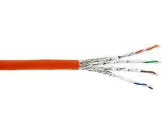 InLine S / FTP montavimo kabelis, PIMF, 7a Cat.7a, AWG23, 1200MHz, Halogen Free, Oranžinis, 300m (70300I)