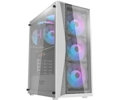 Kompiuterio dėklas Darkflash DK352 Plus su 4 ventiliatoriais (juodai baltas)