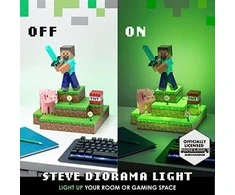 Paladone Minecraft Steve Diorama Figural lempa