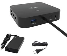 I-TEC USB-C HDMI dviejų DP prijungimo stotelė su maitinimo tiekimu 100 W + I-tec universalus įkroviklis 112 W