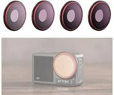 PGYTECH filtro ND-PL rinkinys (8/16/32/64), skirtas DJI Osmo Action 3
