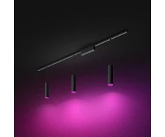 Lubinis šviestuvas Philips Hue Perifo 3xcylinder pakabinamos lubos juoda