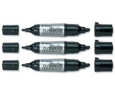 Pilot Pen Permanentinis dvipusis žymeklis Pultas TWIN JUMBO 1-3mm., 5-6 mm., juoda