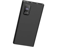 Išorinė baterija POWER BANK Platinet LED 10000mAh (2xUSB; 1xType-C; QC3.0 22,5W) juoda