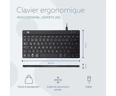 R Go Tools COMPACT BREAK Klaviatūra QWERTZ - DE Juodas su laidu
