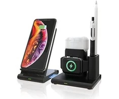 Įkroviklis Realpower RealPower ChargeAIR Connect Išmanusis telefonas, Išmanusis laikrodis, Planšetė Juodas USB Bezprzewodowe ładowanie Wewnętrzna