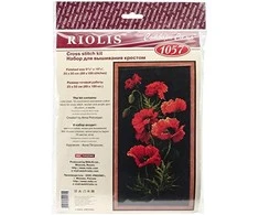 RIOLIS - Create It Yourself - Siuvinėjimo rinkinys „Aguonos“ 1057 (25x50 cm)