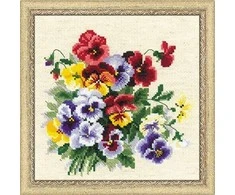 RIOLIS - Create It Yourself - Siuvinėjimo rinkinys „Našlaitės“ 1516 (20x20 cm)