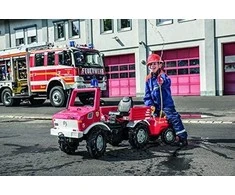 Rolly Toys „Roll Toys RollTrailer“ tanklaivio priekaba prie traktoriaus ugniagesių brigados 5L