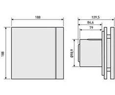 Thermex Venture SILENT 100 CHZ DESIGN vonios ventiliatorius – 3C 230V, 50HZ
