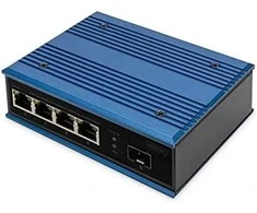 Šakotuvas Jungiklis Digitus DIGITUS Jungiklis Ind. 4-Port 10/100 mėlyna