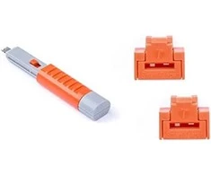 Šakotuvas Tinklo Priedas - SmartKeeper NL03PKOR 10 RJ45 Prievadų Blokatoriai su Raktu Oranžinė