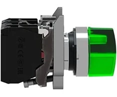 Schneider Electric 3 fazių apšvietimo jungiklis 24V žalias XB4BK133B5