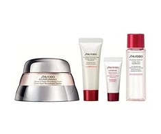 „Bio-Performance“ rinkinys „Shiseido“: „Bio-Performance Advanced Super Revitalizing Hyaluronic Acid Anti-Ageing Day &amp; Night“ kremas veidui, 50 ml + „Ultimune Antioxidants Hydrating &amp; Repair“ dieninis ir naktinis serumas veidui ir kaklui, 5 ml + „Benefiance Cleansing Cleansing“ valiklis